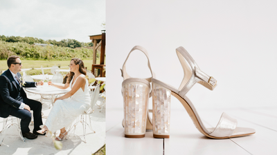 Real Bride Emma Adorned In Pearl Heel Martina