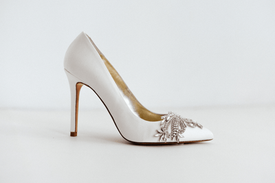 White Wedding Shoes - Freya Rose Pearl Shoes and Jewellery