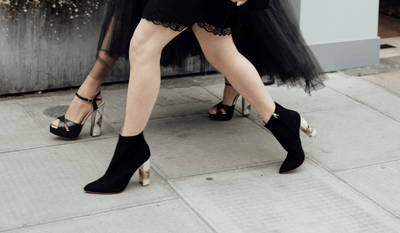 Black Occasion Shoes - Freya Rose Pearl Shoes and Jewellery