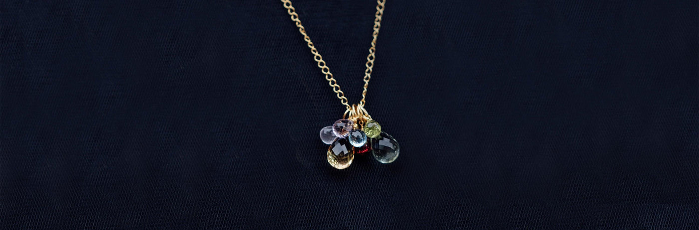 Beautiful layered crystal necklace by Freya Rose London