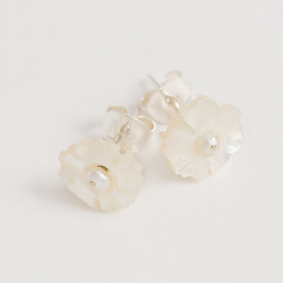 Mother of Pearl Flower Stud