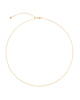 Adjustable Gold Chain Necklace, 18ct gold-plated adjustable cable chain necklace with FR charm, on white