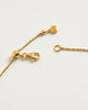 Close-up of the Adjustable Gold Chain Necklace, 18ct gold-plated adjustable cable chain necklace with FR charm