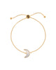 Adjustable Gold Moon Bracelet