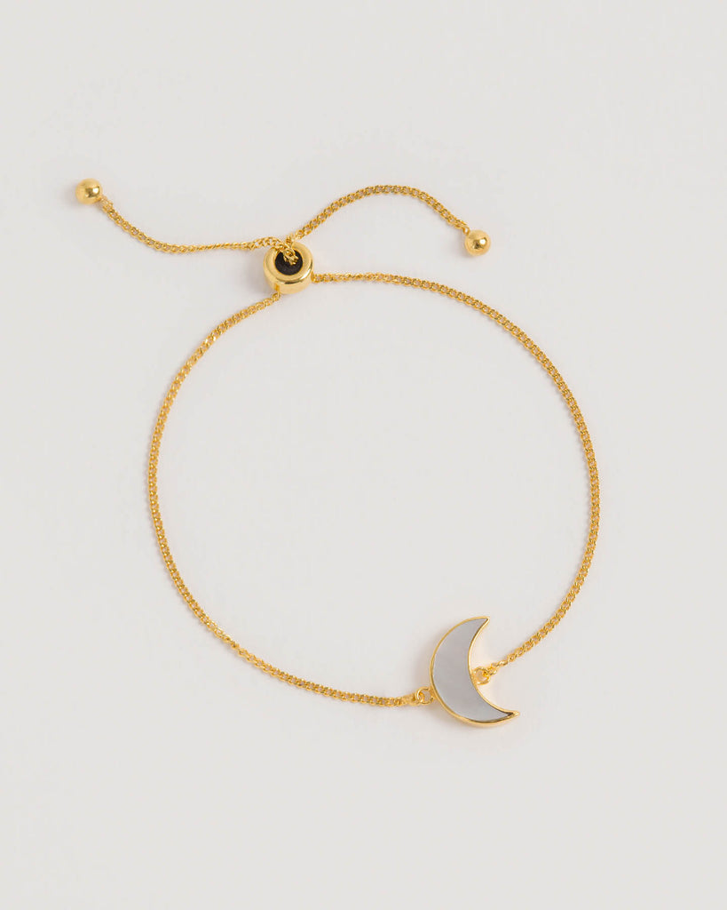 Adjustable Gold Moon Bracelet