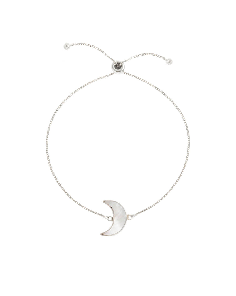 Adjustable Silver Moon Bracelet
