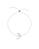 Adjustable Silver Moon Bracelet