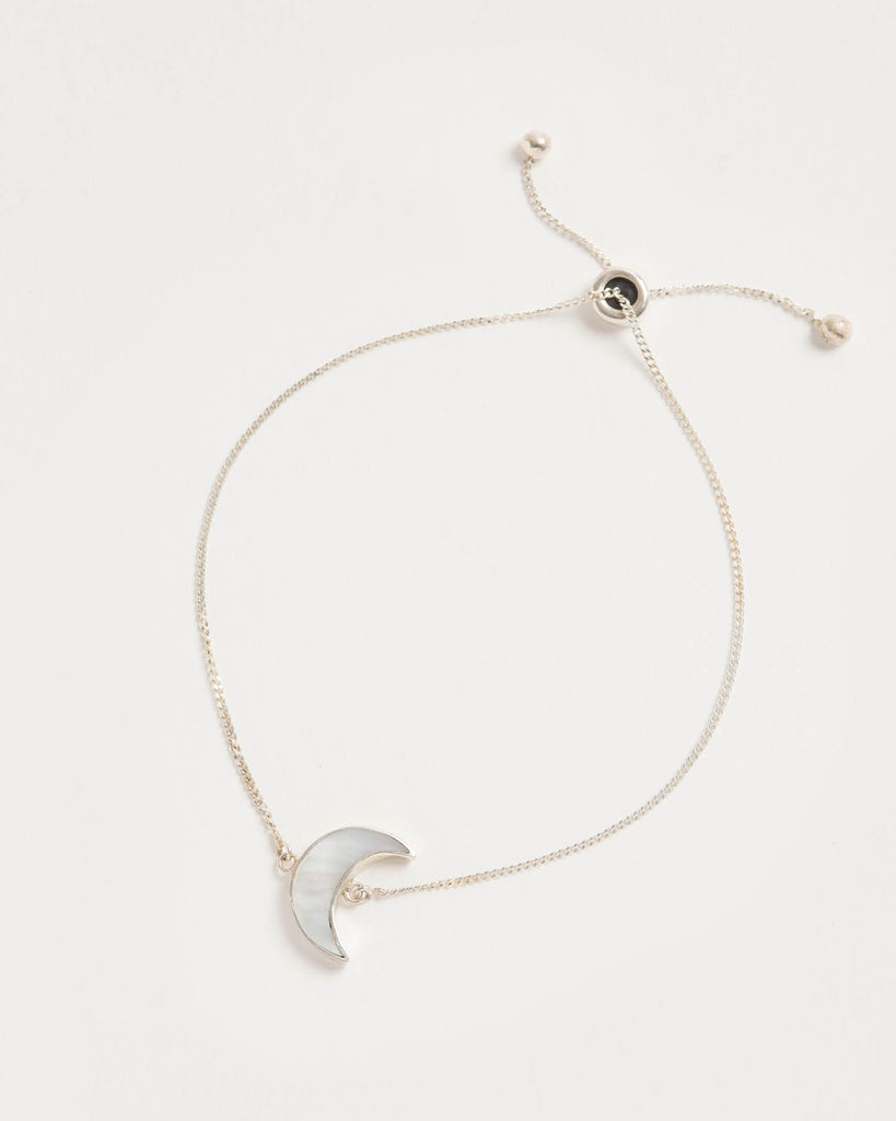 Adjustable Silver Moon Bracelet