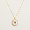 Amethyst Mother Of Pearl Necklace
