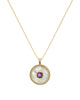 Amethyst Mother Of Pearl Necklace