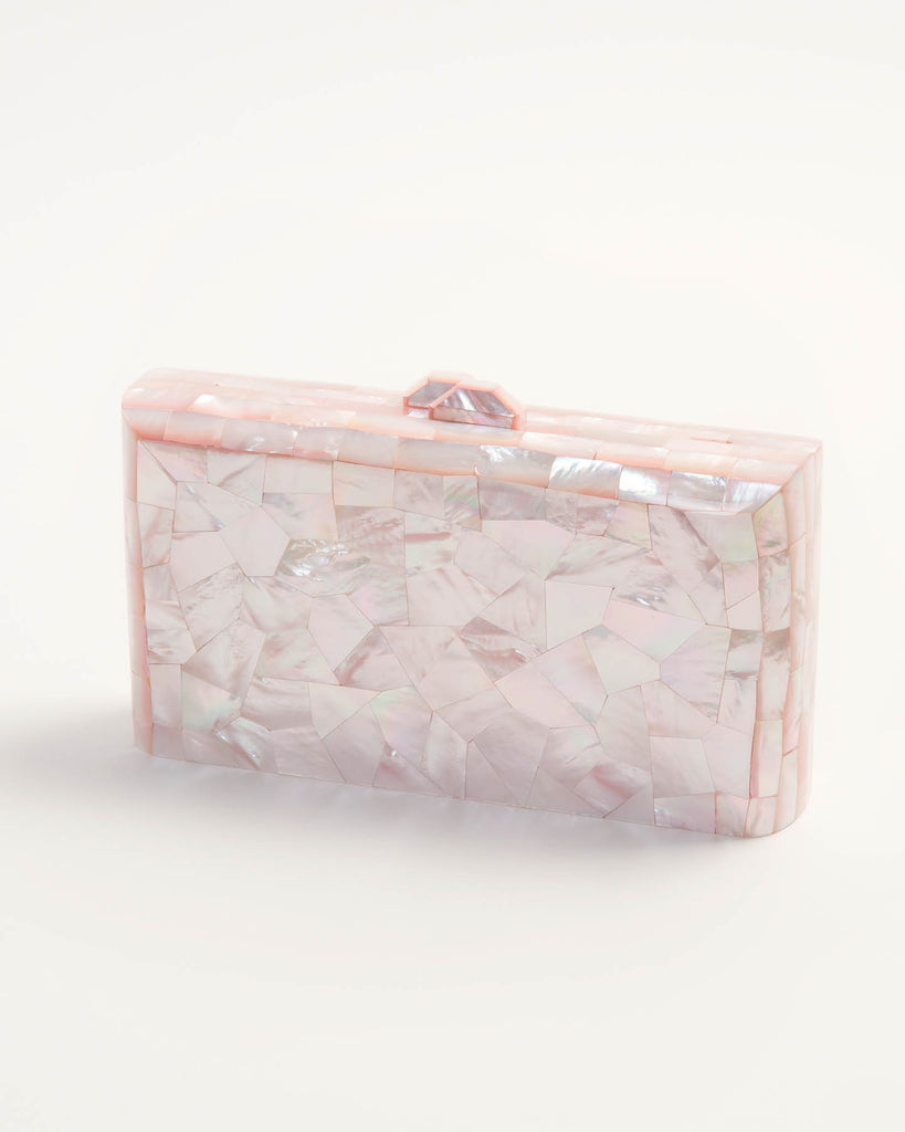 Aphrodite Pink Mother of Pearl Clutch Bag