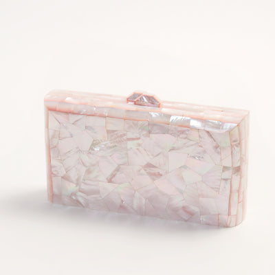 Aphrodite Pink Mother of Pearl Clutch Bag