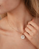 Aquamarine Mother Of Pearl Necklace