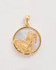 Aquarius, Gold Zodiac Pendant