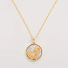 Aquarius Gold Zodiac Necklace Tonal