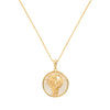 Aries Gold Zodiac Necklace Cut Out