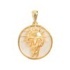 Aries Gold Zodiac Pendant Cut Out