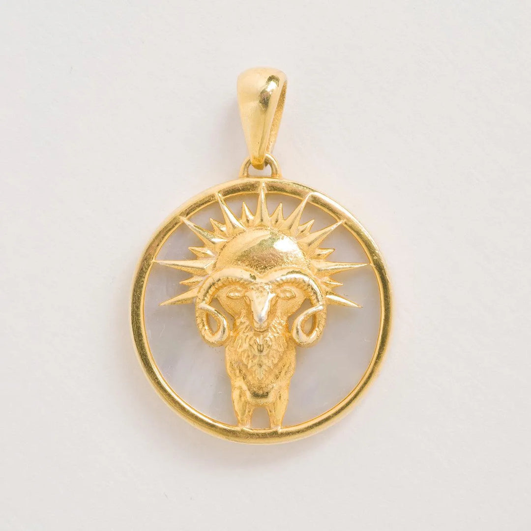 Zodiac necklace aries sales