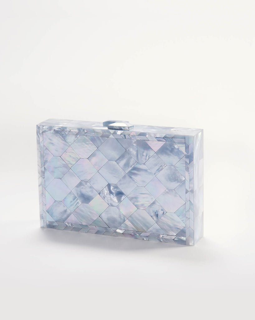 Athena Pale Blue Mother of Pearl Bag