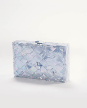 Athena Pale Blue Mother of Pearl Bag