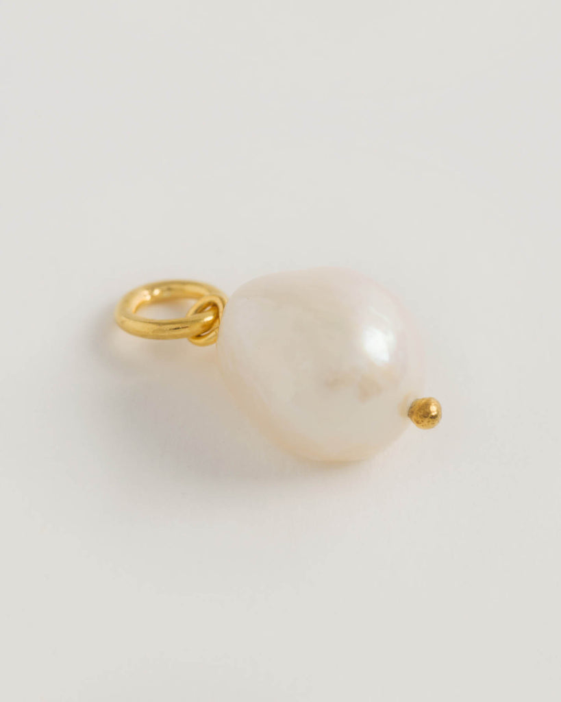 Baroque Pearl Pendant - Gold Pearl Detachable Charm