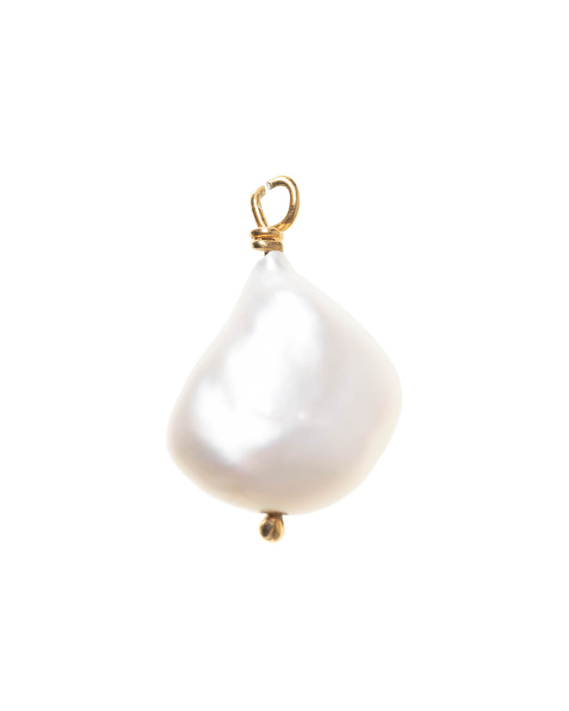 Baroque Pearl Pendant - Gold Pearl Detachable Charm