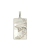 Rectangle Silver Bee Pendant
