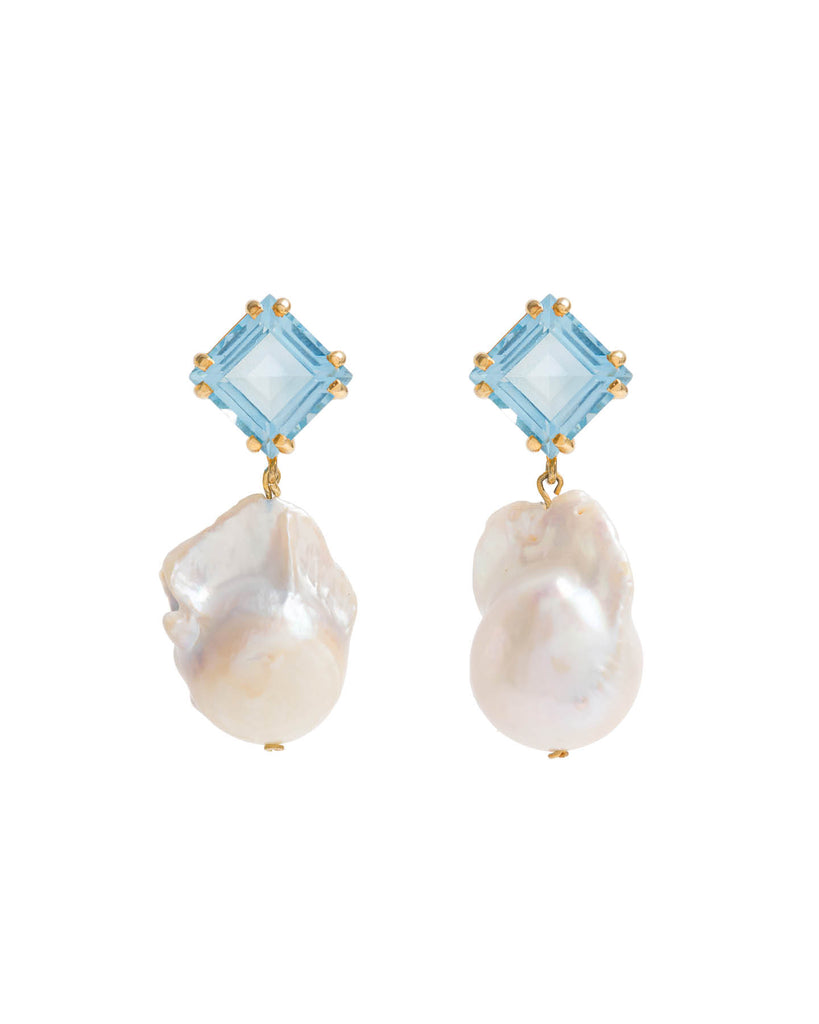 Blue Topaz Baroque Drops