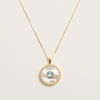 Blue Topaz Mother Of Pearl Necklace
