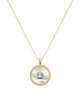 Blue Topaz Mother Of Pearl Necklace