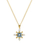 Blue Topaz Cross Necklace
