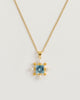 Blue Topaz Cross Necklace