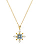 Blue Topaz Cross Necklace