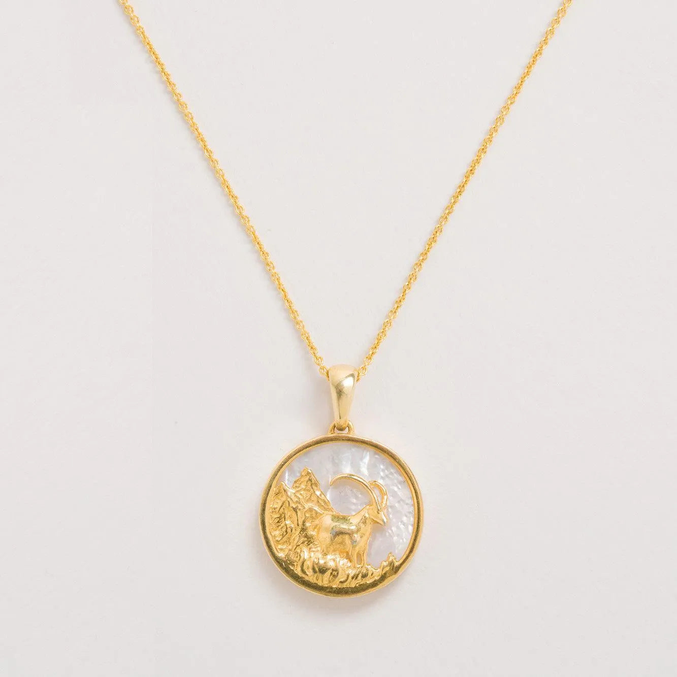 Capricorn, Gold Zodiac Necklace