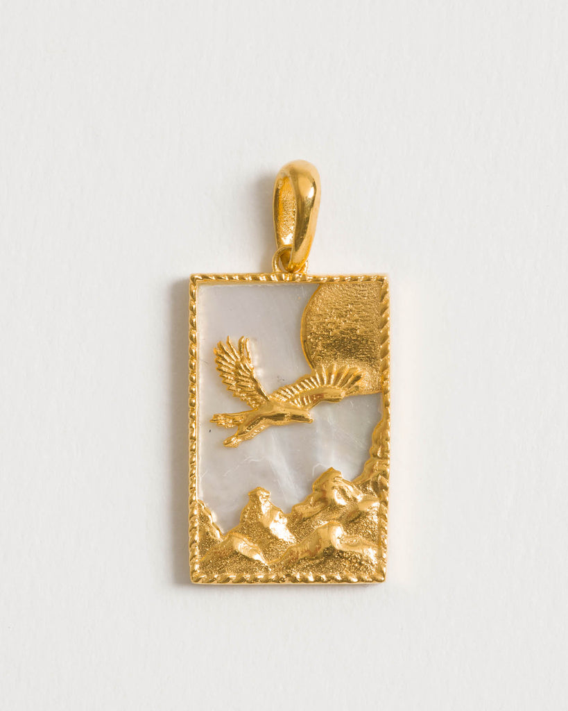 Rectangle Eagle Pendant