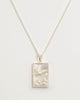 Rectangle Silver Eagle Necklace