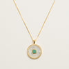 Emerald Mother Of Pearl Necklace