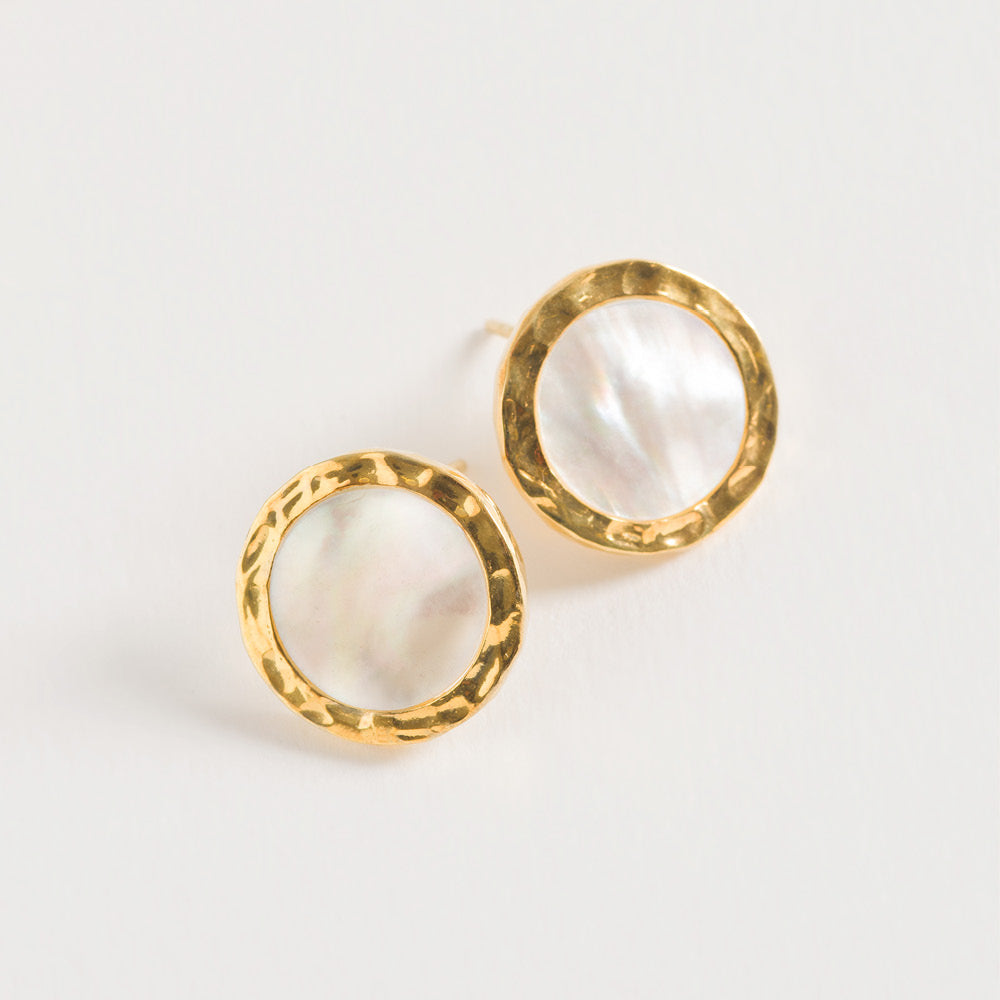 Forged Disc Earrings