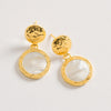 Forged Disc Drop Earrings
