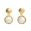 Forged Disc Drop Earrings