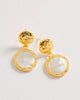 Forged Disc Drop Earrings