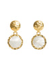Forged Disc Drop Earrings