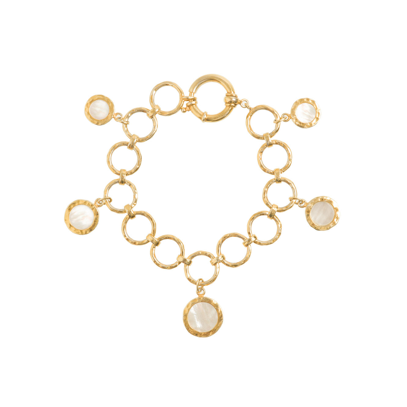 Forged Circular Bracelet, Gold