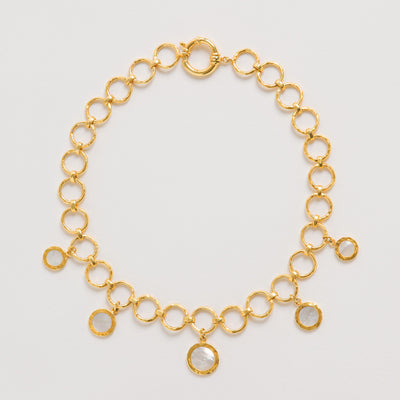 Forged Circular Necklace, Gold