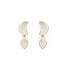 Petite Moon Earrings, Gold