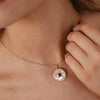 Ruby Mother Of Pearl Necklace