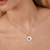 Sapphire Mother Of Pearl Necklace
