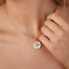 Aquamarine Mother Of Pearl Necklace