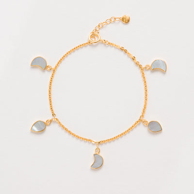 Petite Moon Bracelet, Gold