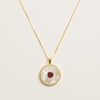 Garnet Mother Of Pearl Necklace